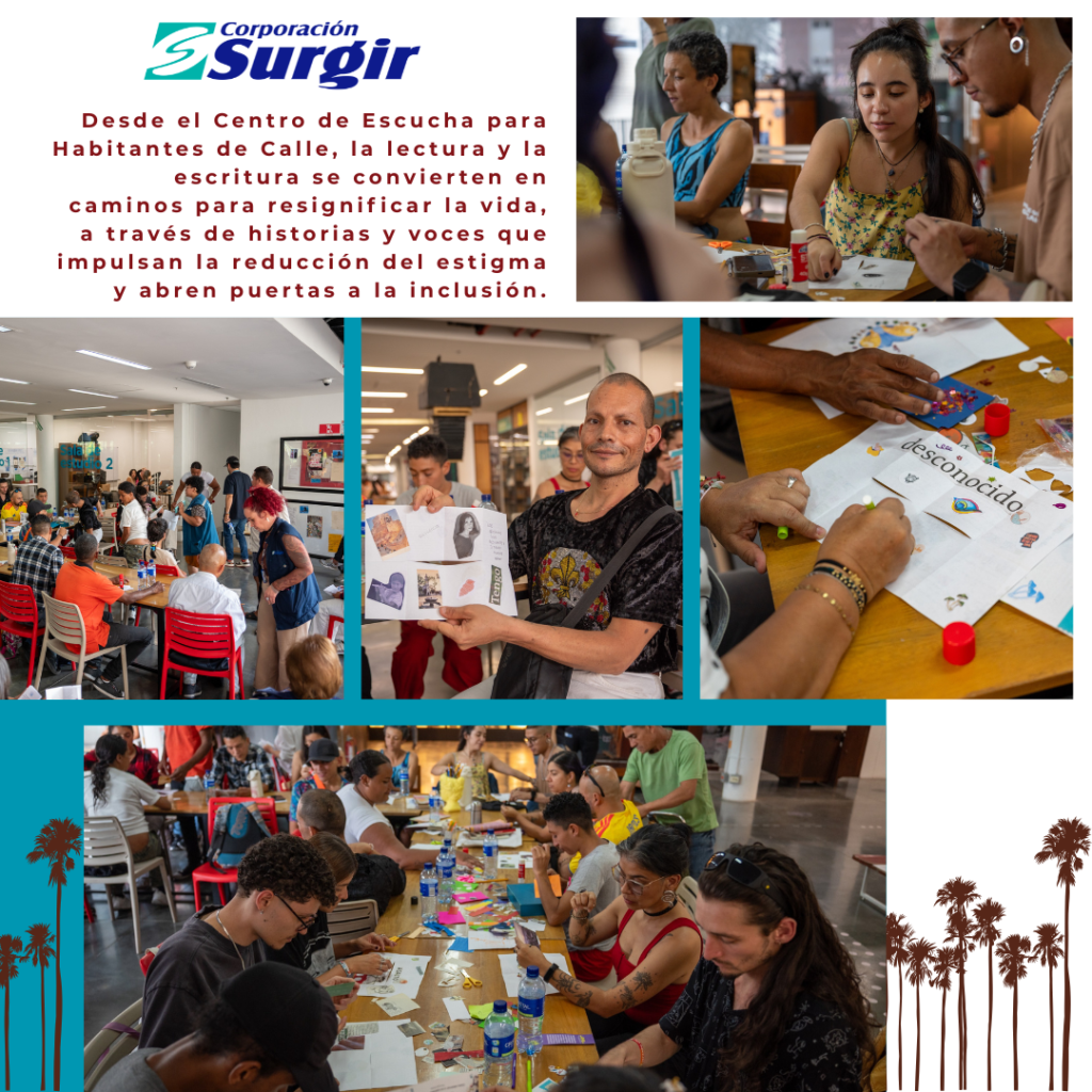 Desde el Centro de Escucha para Habitantes de Calle, la lectura y la escritura se convierten en caminos para resignificar la vida, a través de historias y voces que impulsan la reducción del estigma y abren puertas a la inclusión
